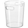 SEWACC Clear Waste Basket Plastic Trash Can Small Wastebasket Garbage