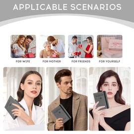 Passport Holder PU Leather RFID Blocking Passport Cover Travel Wallet Case with Card Slot & Elastic Strap Passport Covers（Grey）