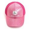 John Deere Mesh Adjustable Snapback Baseball Cap One Size, Pink,