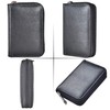 Easyoulife Genuine Leather Credit Card Holder Zipper Wallet With 26