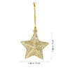 30Pcs Mini Gold Glitter Star Pendant Christmas Tree Hanging Decorations