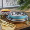 Euro Ceramica Zanzibar Double Bowl 16-Piece Dinnerware Set | Fine