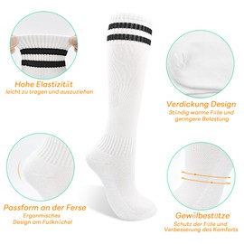 HYCLES Football Socks Children's Athletic Socks 1/2 Pair for Boys and Girls Breathable Grip Sports Training Football Socks Football Training Running Sports 3-6 Years, 02# White x 1