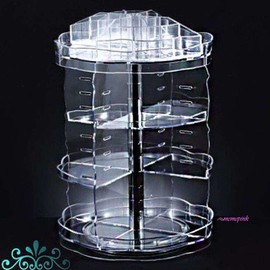Mimi Shop Y01 Rotating cosmetic vanity organizer pqr555 / 회전형 화장품 화장대 정리함pqr555