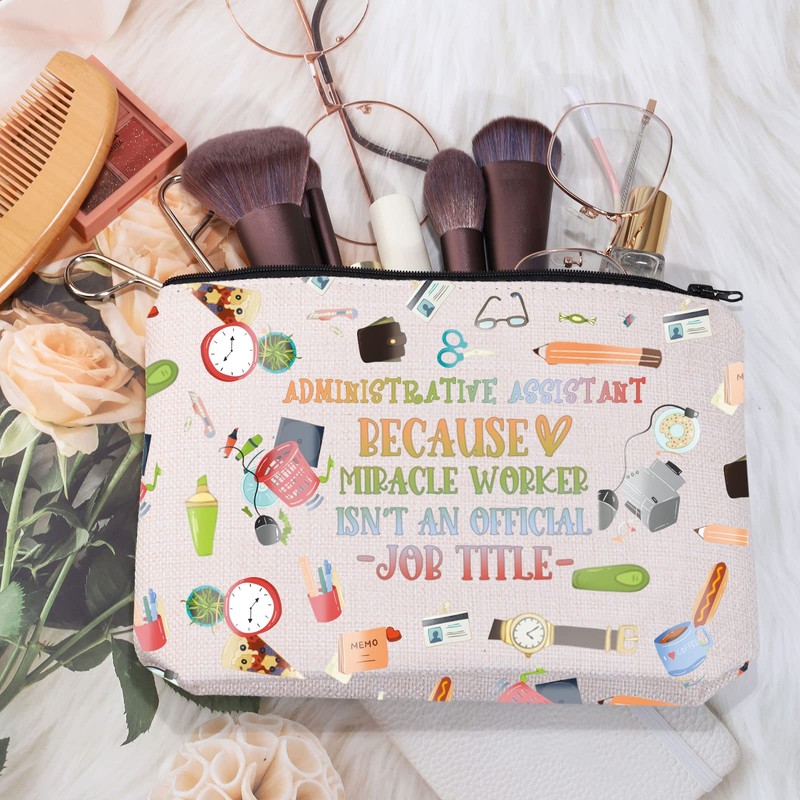 MYOSPARK Administrative Assistant Makeup Bag Administrative Assistant Gift Secretary Gift