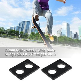 eMagTech 10pcs 6mm Gasket for Skateboards, Longboard, Riser Pads with Bridge, Nail Skate, Accessories, Repair, Shock Absorption, Black