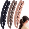 YUANYIJIA 3 Pcs Banana Hair Clips, 3 Colors Double Combs