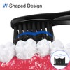 Fairywill Replacement Brush Hard, Bamboo Charcoal Black Bristle Replacement Head
