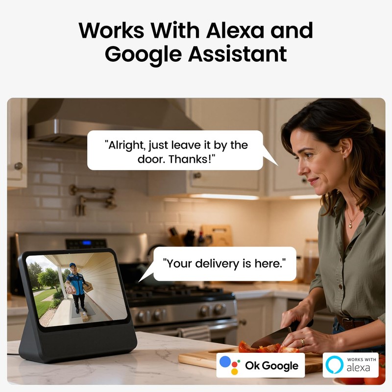 AOSU Wireless Doorbell Camera, 170° Ultra Wide Viewing Angle, Intelligent