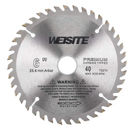 uxcell 6" Circular Saw Blade, 40T 7/8" Arbor, Wood TCT Carbide Tipped Slitting Saw