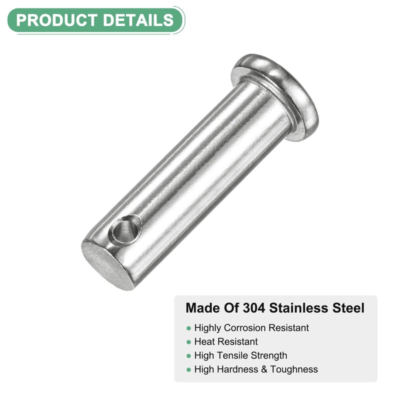 M METERXITY 6-Pack Single Hole Clevis Pins, M10 x 35mm