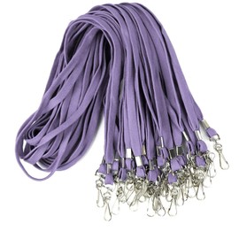 Ollain Badge Lanyards Flat Lanyard Swivel Hooks Durably Neck Bulk lanyards with Clip 100 Pack