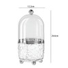 Dust-Proof Makeup Brush Holder,360° Rotating Makeup Organizer,5 Slot Makeup Brushes