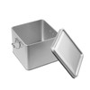 WDONAY 2 Pack Silver Tin Box Containers Metal Storage Box