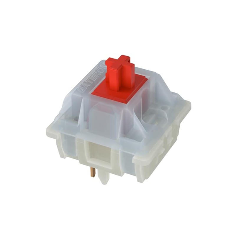 GATERON KS-3X1 Milky Red Linear Keyboard Switches, Full Milky Through-Hole