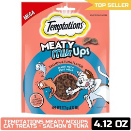 Temptations Meaty MixUps Cat Treats Salmon & Tuna Flavor, 4.12 oz. Pouch