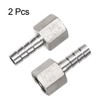 sourcing map 2pcs Stainless Steel Barbed Fitting 1/4" NPT Female