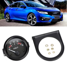 Car Vltmeter, Universal 12V Voltmeter 52mm/2in Voltage Meter Gauge 8-16V, BX100007