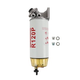R120P Diesel Fuel Filter Water Separator 3/8" NPT 1-14" Hand Primer Pump HANLV 30 Micron M16*1.5 (R120P Fuel Filter)