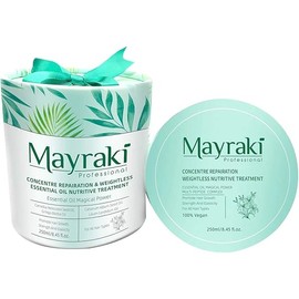 Hair Mask for Dry Damaged Hair 250ml - Weightless Essential Oil Nutritive Treatment with Multi-Peptide Complex, Deep Conditioning for Color Treated, Curly and Frizzy Hair