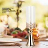 Candle Holder Ornament European Style Wrought Iron Glass Candlestick Wedding