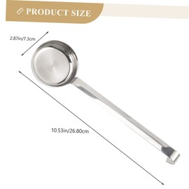 DECHOUS 2pcs Stainless Steel Pizza Sauce Dipper Spoon Flat Bottom Ladle for Easy Spreading and Serving Sauces Kitchen Utensils for Home Cooking and Dining