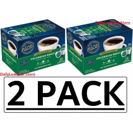 Nice 2 PACK - Nice Colombian Premium Coffee Single Serve Cups 12 Ct (Total 24 Count)