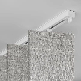 Jilron Accordian Door Curtain,Install Adhesive Track 100% Blackout Doorway Curtains,Suitable for Bedroom,Closet,Interior Room Divider,Gray 43" W×78" L,1 Piece