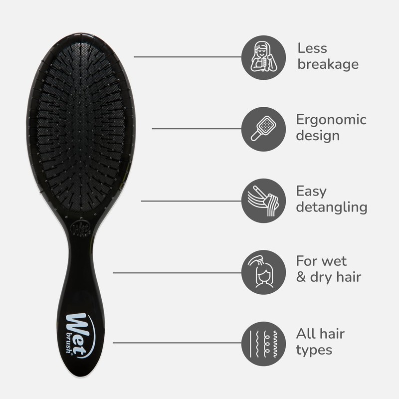 My Wet Brush Classic Brush, Black, 3.5 Ounce