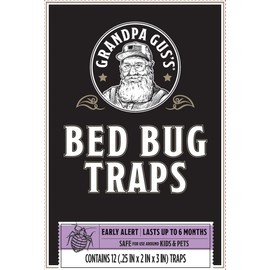 Grandpa Gus's トコジラミ用グルートラップ 自宅&旅行用 早期発見 最長6か月持続 小型&目立たない特許取得済み破砕防止設計 (12個パック)