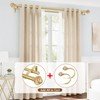 1 Inch Luxury Gold Double Curtain Rods 72-144 Inches (6