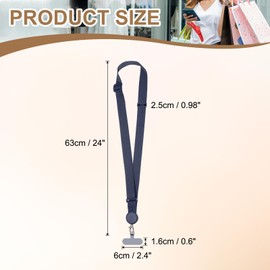 PATIKIL Adjustable Phone Lanyard, 1 Pack Polyester Crossbody Phone Strap Universal Cellphone Lanyard with Patch Neck Strip for Most Smartphones, Navy Blue