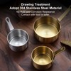 3pcs Sauce Cups Stainless Steel Sauce Dish with Handle for