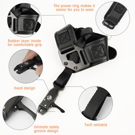 LWANO Archery Compound Bow Release Aids Trigger 360° Adjustable Wristband Release Aids for Adults Youth Kids Hunting Shooting Accessories (Black)