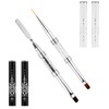 2pcs Hard Gel Nail Brush, Premium Nylon Builder Gel Art