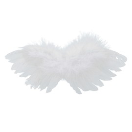 VALICLUD DIY Party Costume Doll Angel Wings Accessories Feather Angel Wings Mini Doll Ornament (White)