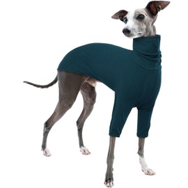 Whippet Jumper, Shirt Whippet Turtleneck Pullover, Italian Greyhound Coat, Italian Greyhound Clothing, Dog Jumper for Small Dogs (Blue, XS)