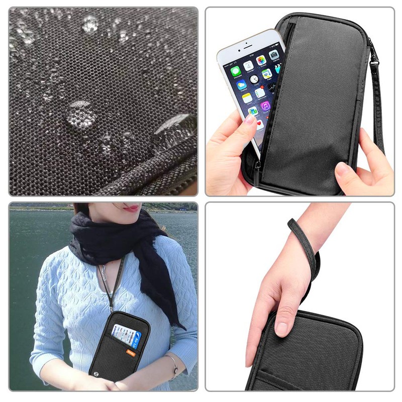RFID Blocker Family Passport Wallet, Passport Document Organiser with Two