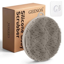 Limpiador corporal de silicona para ducha, esponja de silicona para hombres y mujeres con cerdas onduladas y mango antideslizante, exfoliante corporal para súper espuma y limpieza profunda