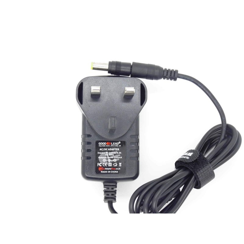 Replacement UK DC9 Volt 9 Volt 500mA Switching Adapter For
