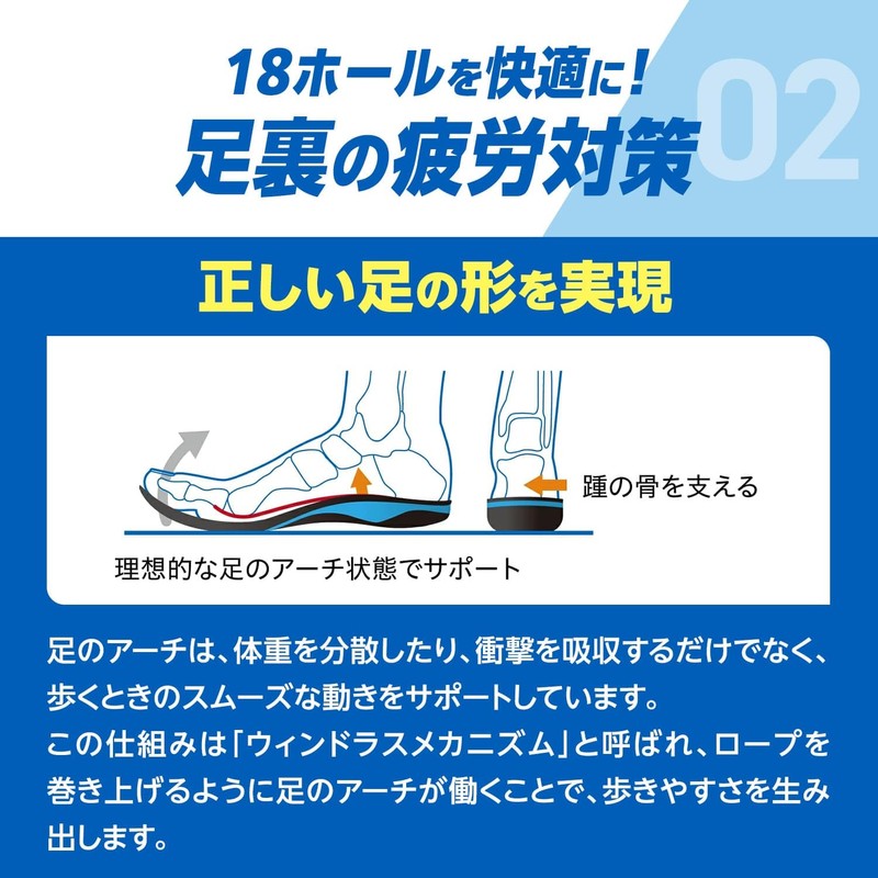 [ZAMST] ゴルフ専用タイプ フットクラフト ブルー L(25~26.5cm)