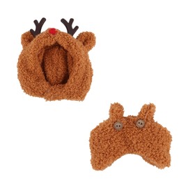 Mikovivi Clothes for Doll, Cute Plush Toy Dress Up Outfit Stylish Plush Clothes Accessories for 6.7in Doll (Elk Style)