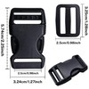 CMBBZZY 6 Sets 25mm Plastic Side Release Buckles with Tri