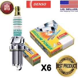 DENSO Set of 6 Spark Plugs Iridium Power DENSO 5353 High Performance V6 Pre-gapped