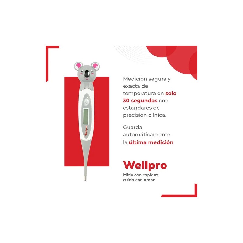 Wellpro Termómetro Digital Pediátrico Osito