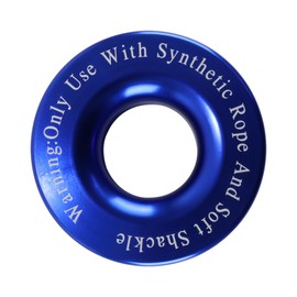 Hoite Snatch Recovery Ring,Winch Recovery Ring, for 7/16in 1/2in Soft Shackle with 3/16in 1/4in 3/8in Ropes (blue)