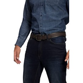 JP 1880 Men's Large Sizes Menswear L-8XL Leather Belt Metal Buckle 4 cm Wide up to Size 170 cm 811983, black