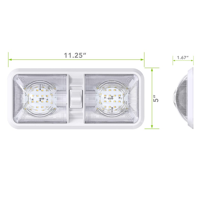Leisure LED 4 Pack RV LED Ceiling Double Dome Light