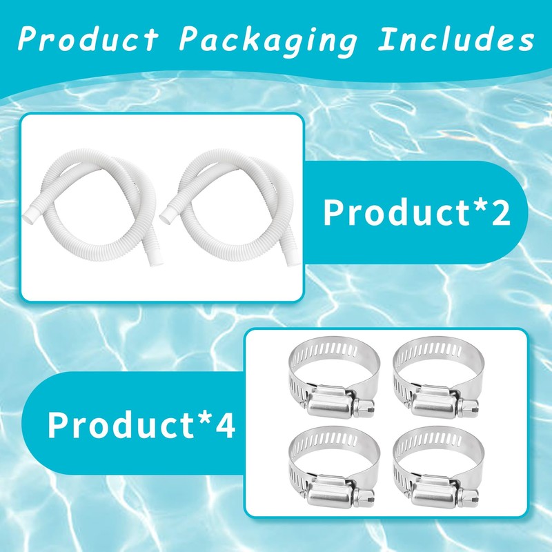 2 Pack 1-1/4 Inch x 3ft Foot Long White Above