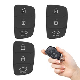 3Pcs Car Key Covers Replacement Durable Rubber Buttons Car Key Protect Car Key Cover Avoid Scratch Widely Used For Hyundai i40 i30 i20 ix10 ix20 ix30 ix35 And So On Car Remote Controllers